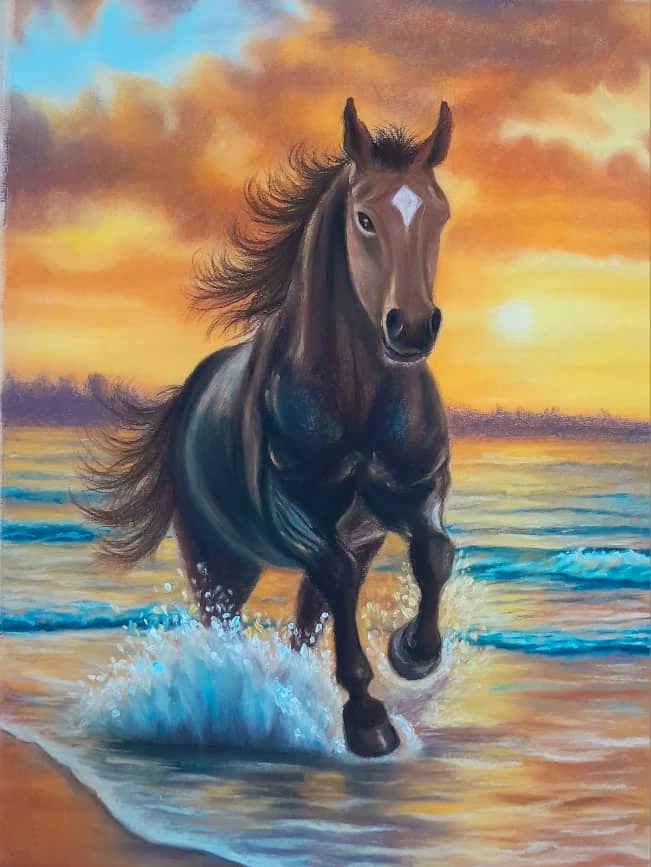 اسب و دریاچه